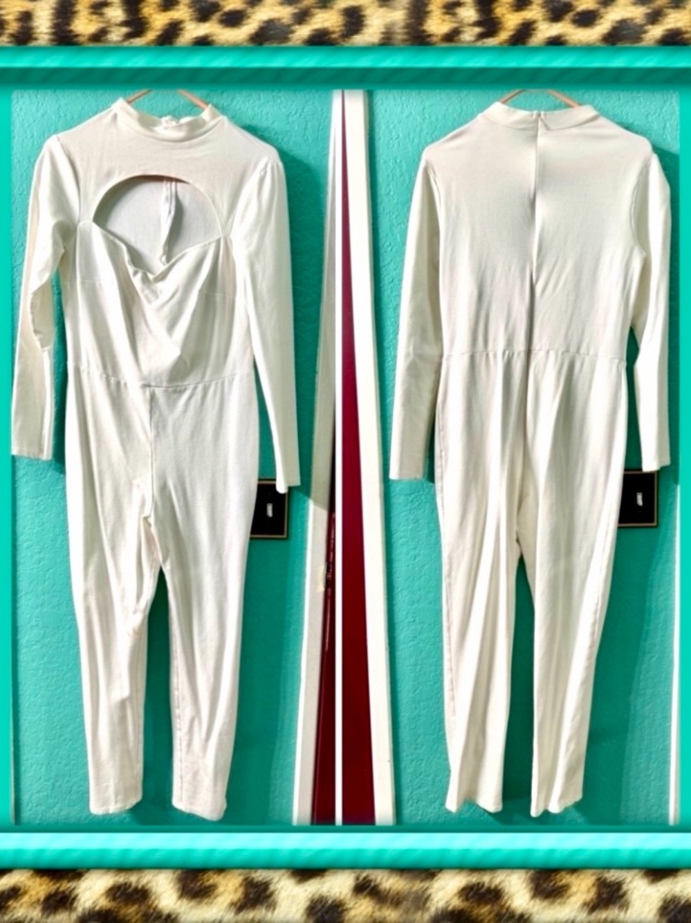 👑✅PRICE FIRM✅ Fashion Nova Off White Colored Long Sleeve Jump Suit.